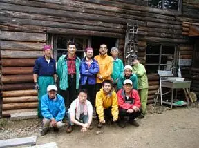 甲武信小屋前にて 甲武信小屋前にて