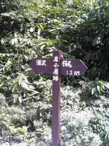 1ルンゼ押出しへの渡渉点目印 1ルンゼ押出しへの渡渉点目印